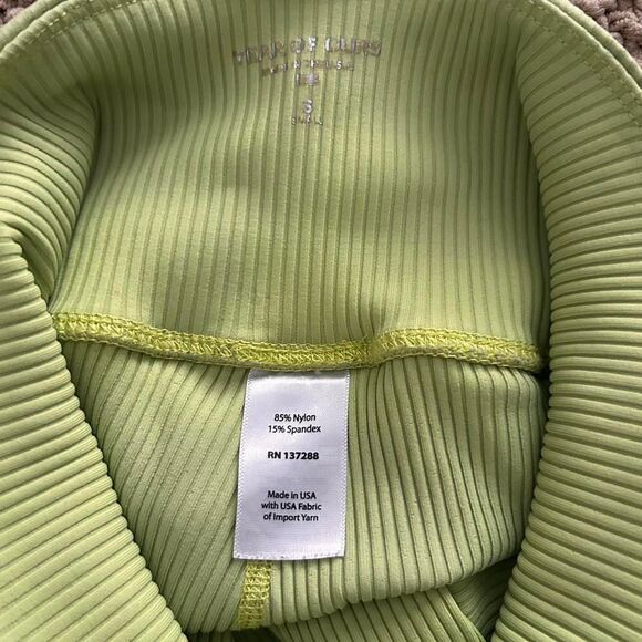 Year Of Ours Lime Ribbed V-Waist Biker Shorts | Size Small - Picture 5 of 7